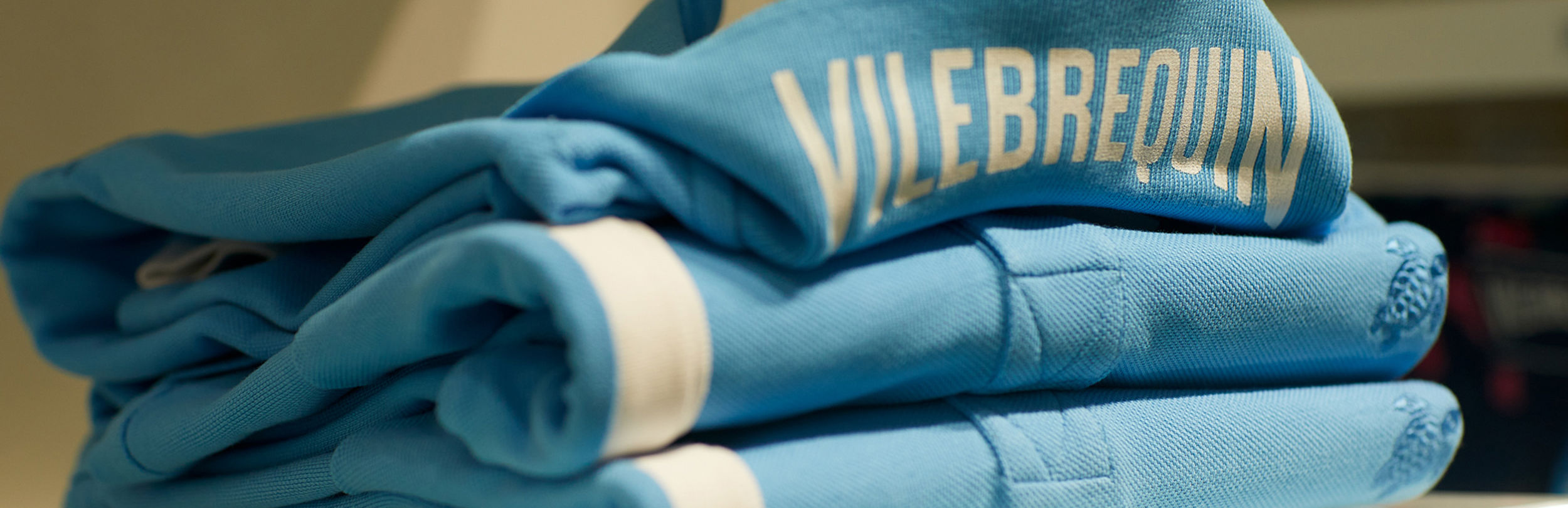 Folded up T-shirts at Vilebrequin