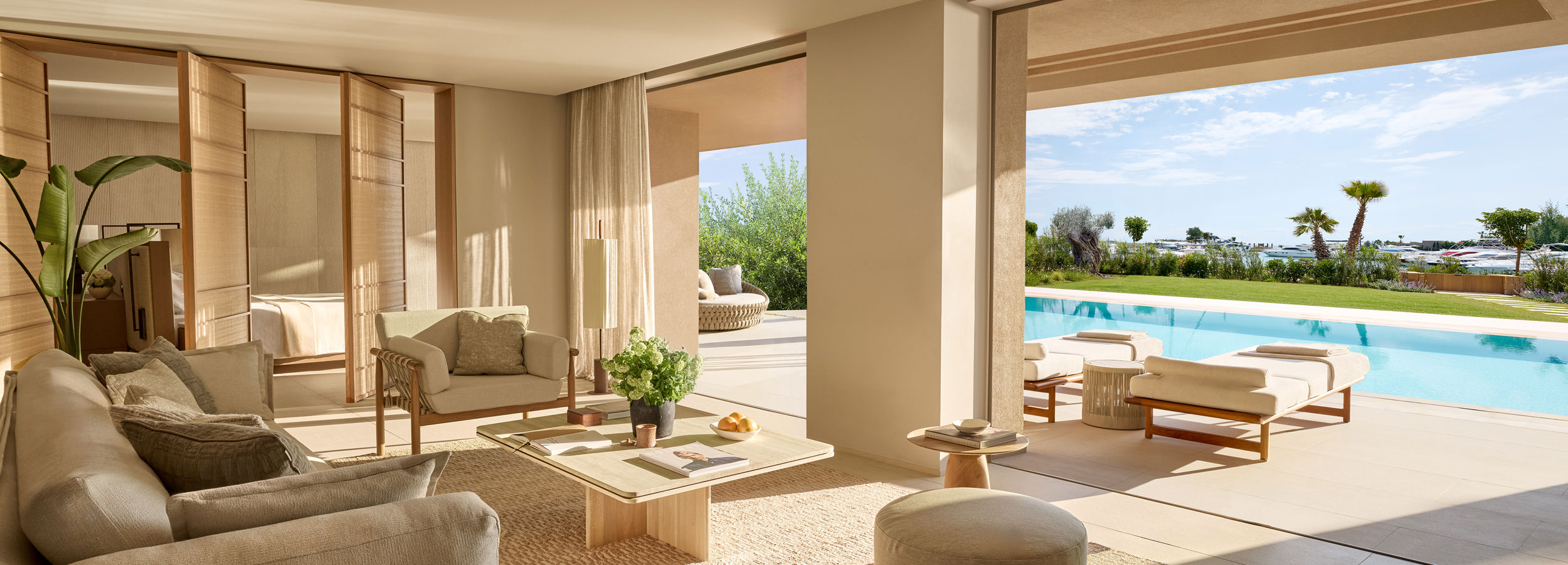 Marina View from Three Bedroom Grand Residence with Private Pool
