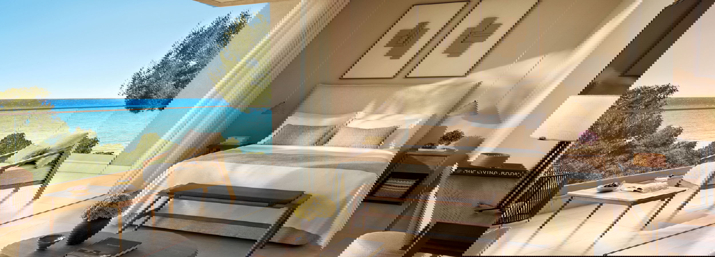 Family suite at Sani Club with view of grand balcony