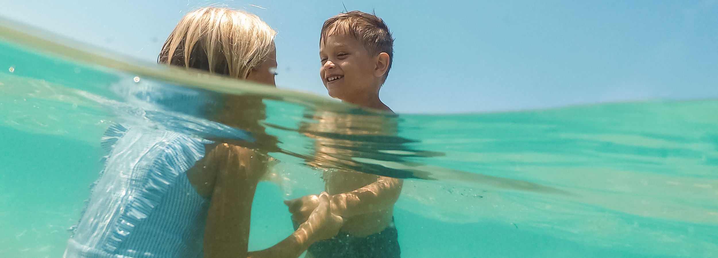 Mother and child at in the water