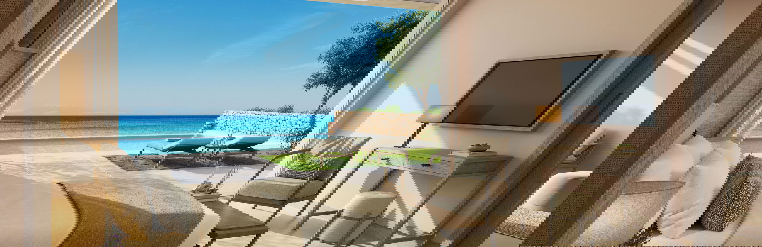 One bedroom bungalow with pool view