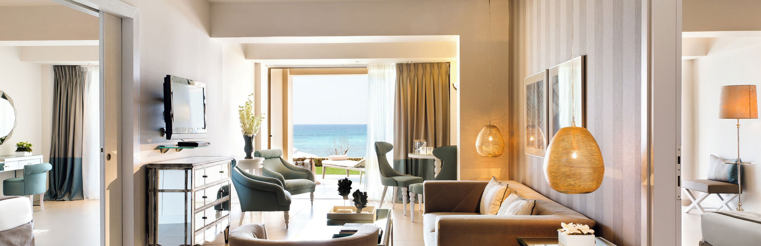 Family room with furnishings