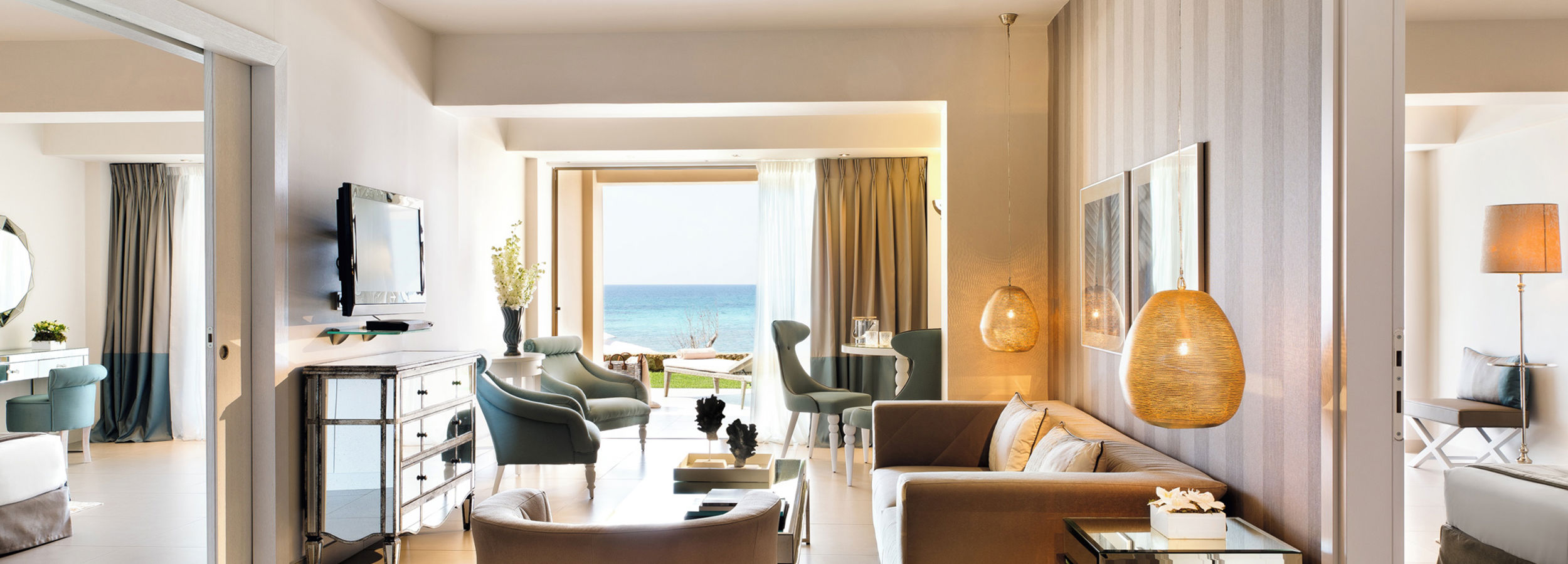 Family room with furnishings