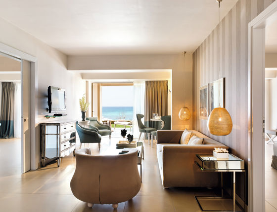 Family room with furnishings
