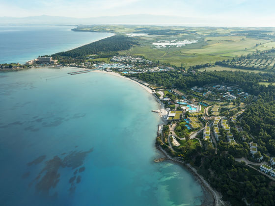 Ripresa aerea della spiaggia di Posidi