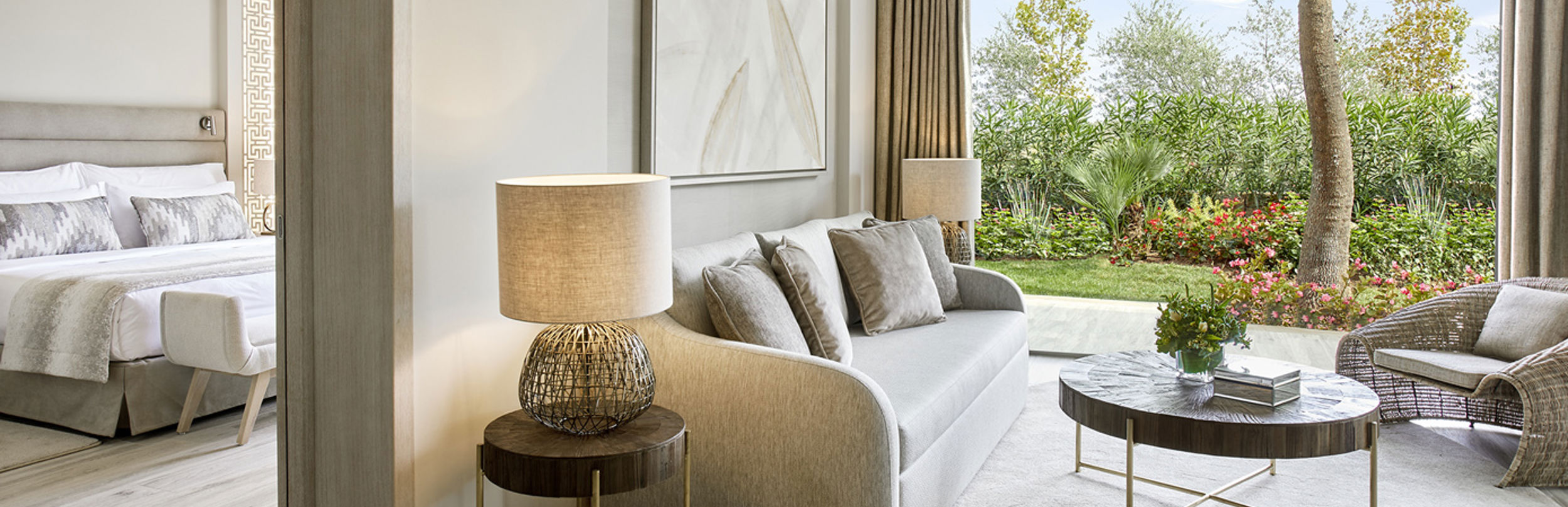 One bedroom suite with view of private garden