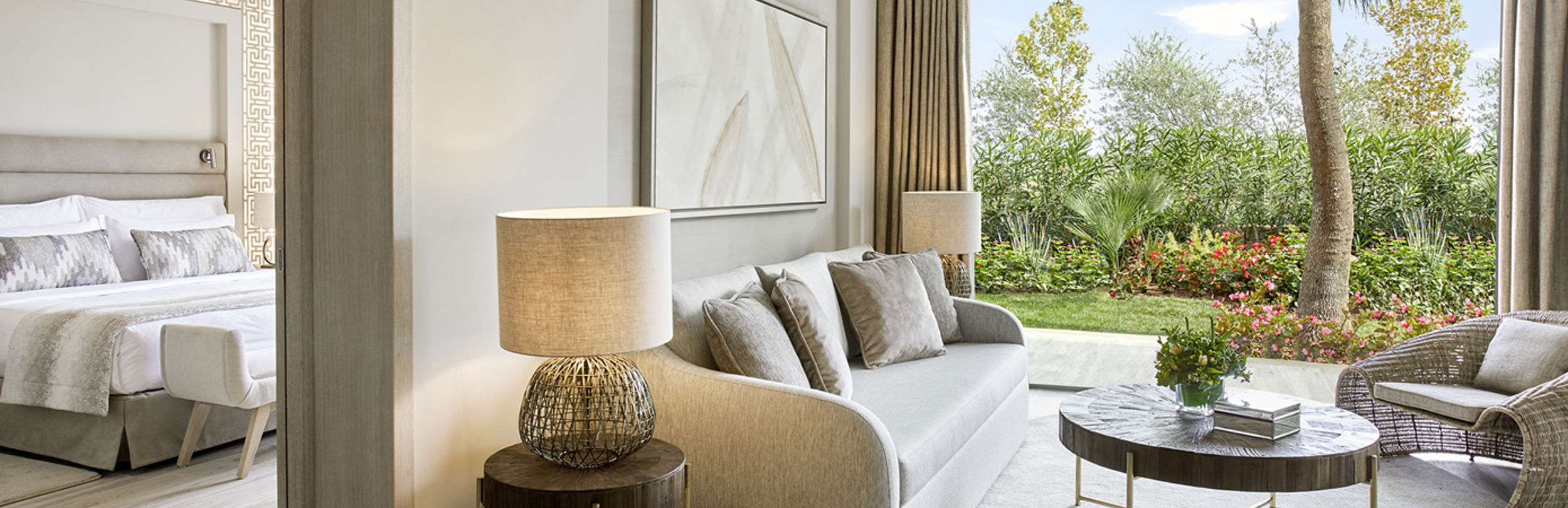 One bedroom suite with view of private garden