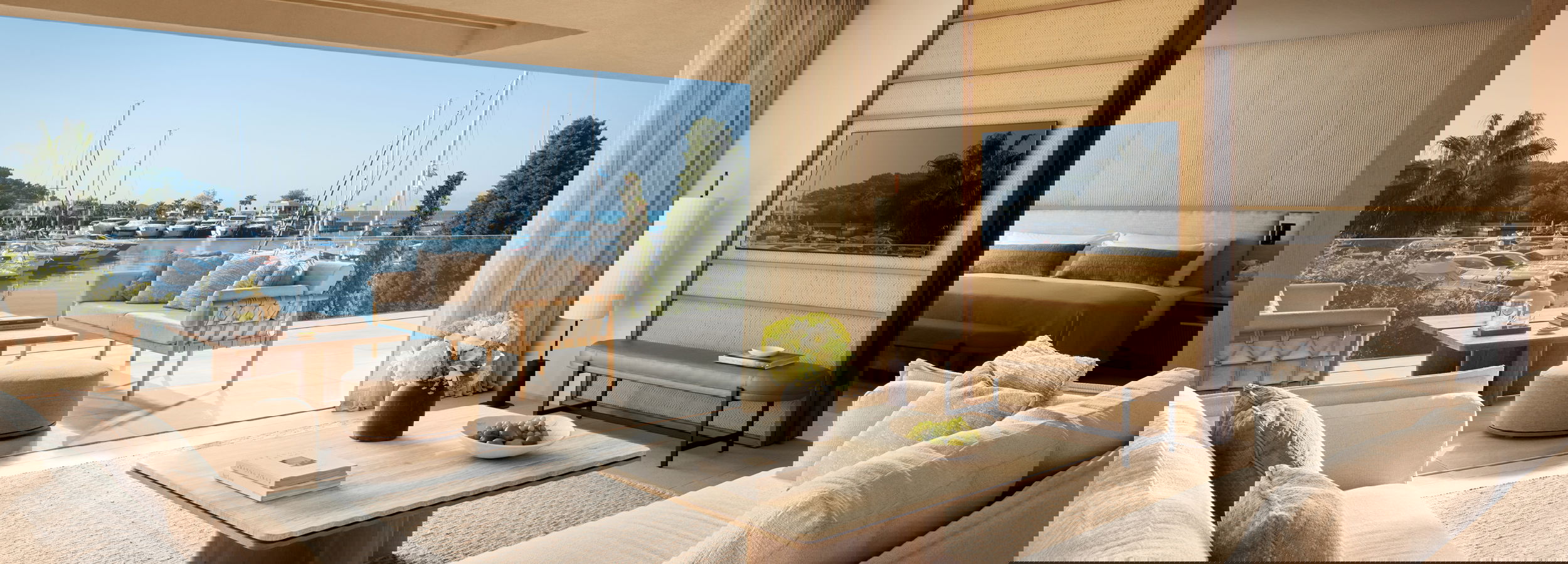 Two Bed Residence Balcony Marina Front 2880X1720