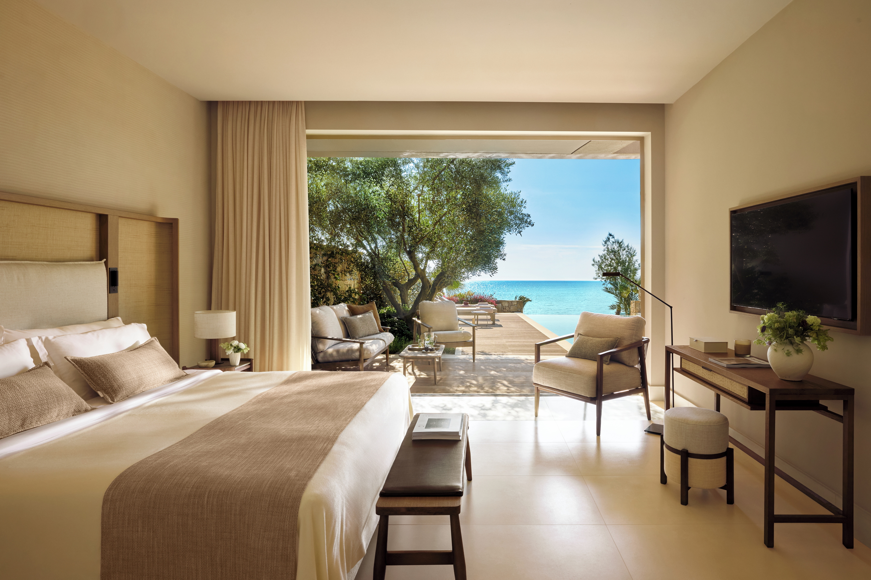 Sani Club Two Bedroom Bungalow Suite Private Pool Beach Front Bedroom 1 2880X1920