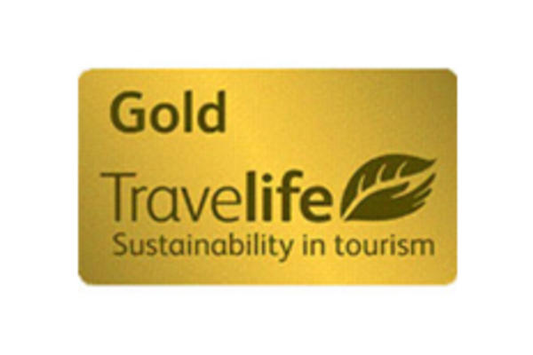 Gold Travel life Logo