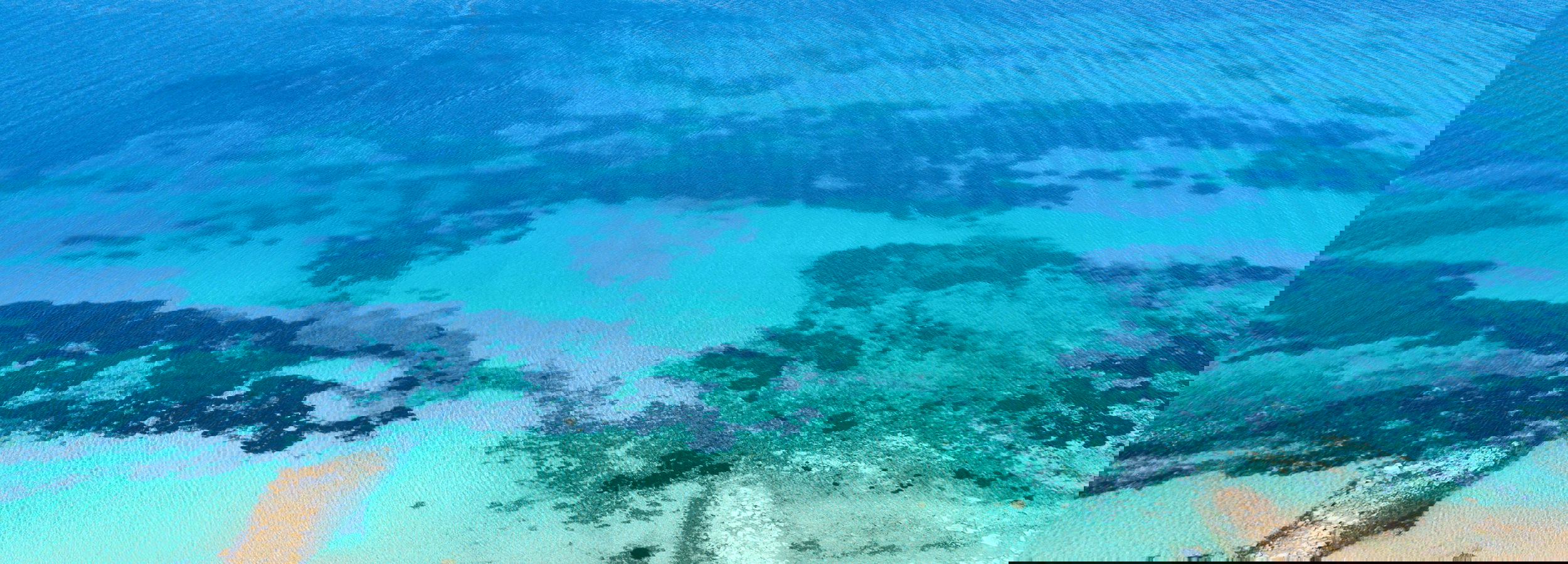 Coast line and blue waters