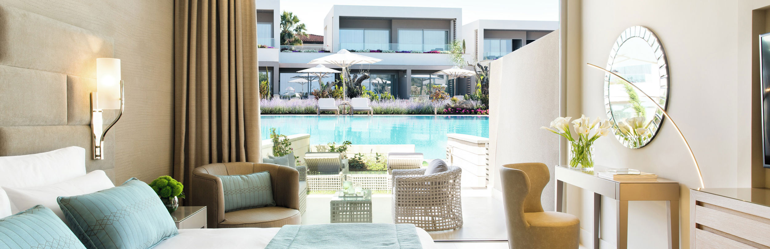 Double room private garden at Sani Dunes