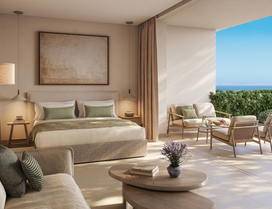 Double room at Sani Club with garden view