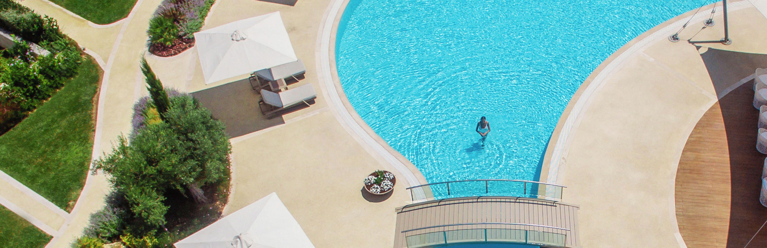 Aerial Вид на бассейн Sani Dunes