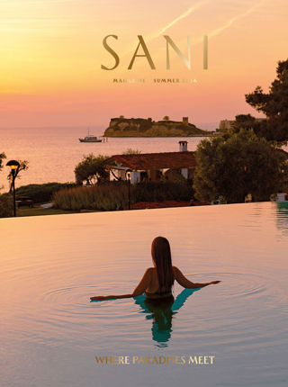 Woman in the sea at Sani Resort