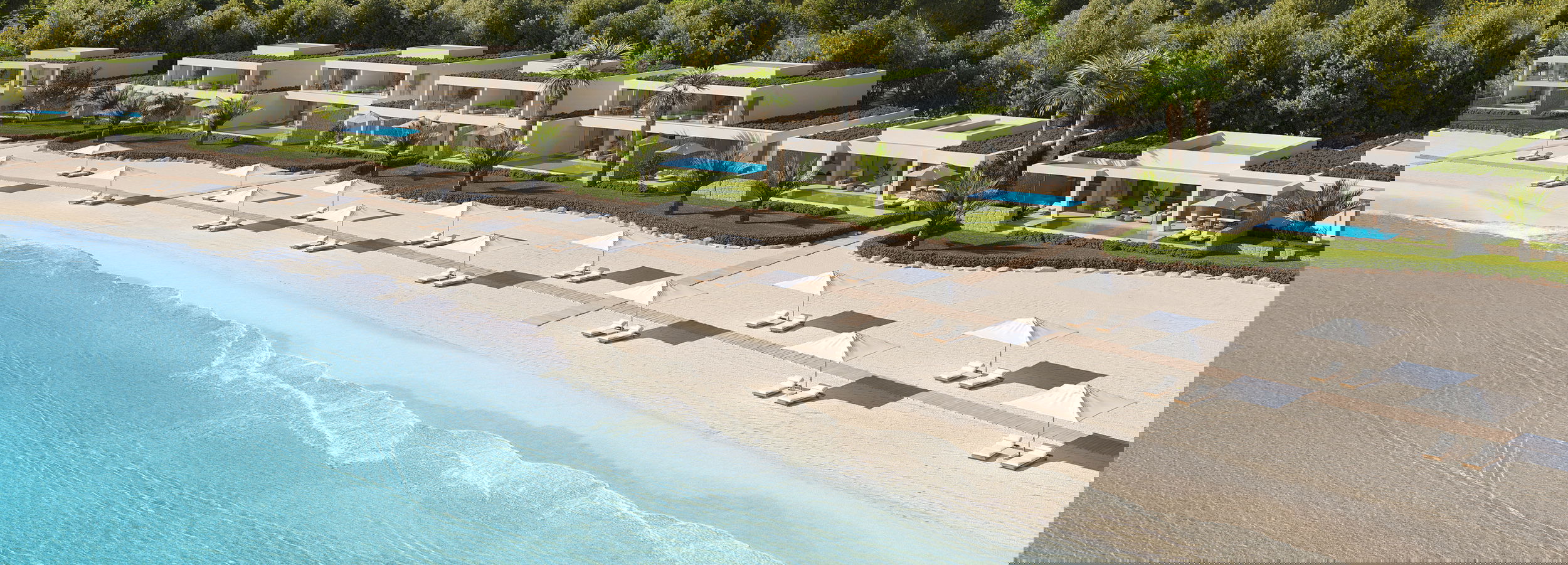 Вид с воздуха на отель Sani Asterias