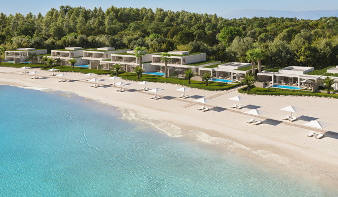 Vista di Sani Asterias Beach