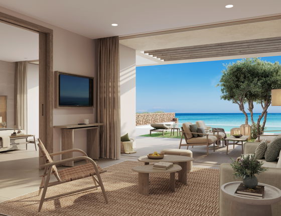 Two bedroom bungalow with view of private pool