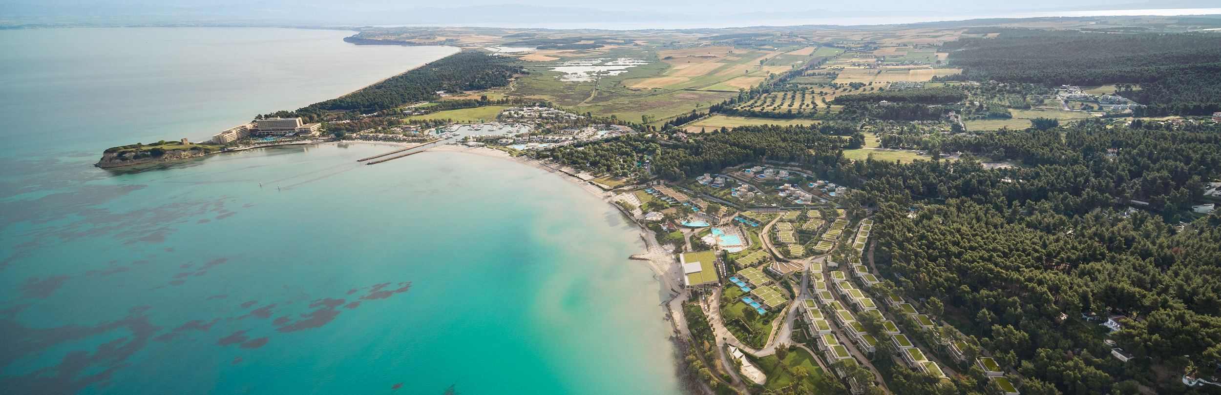 Aerial view of Sani Resort in Halkidiki
