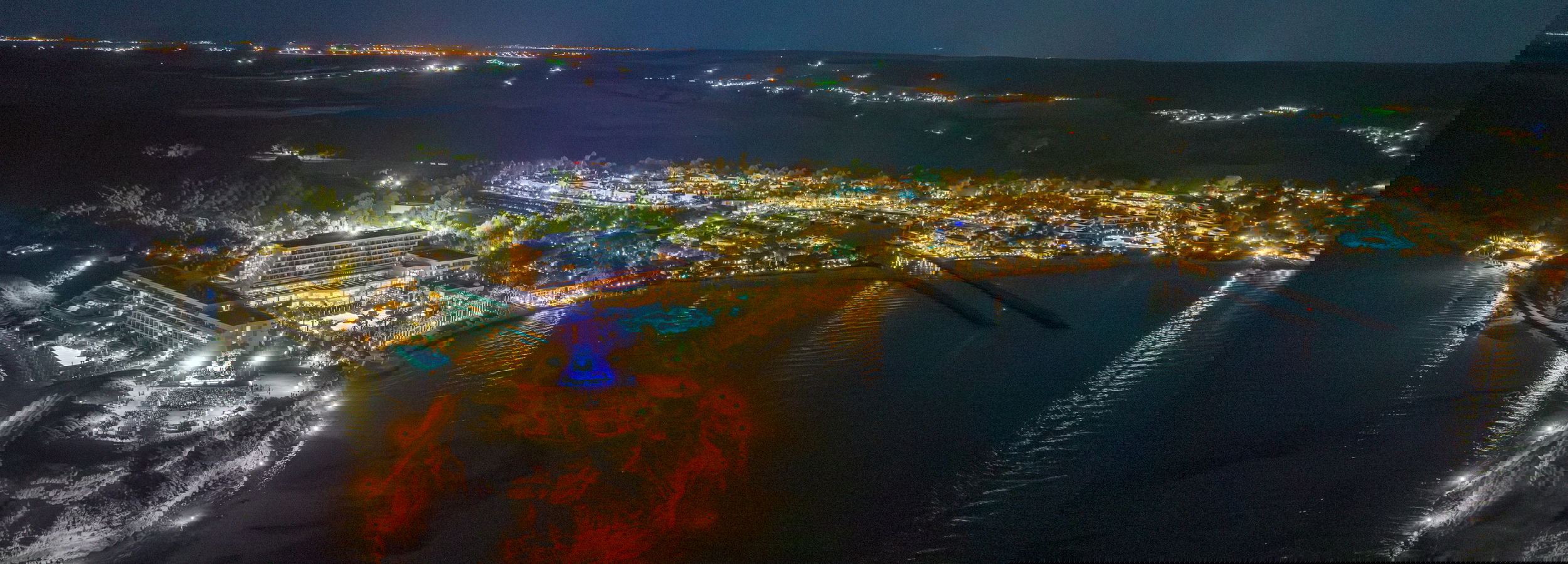 Sani resort at night