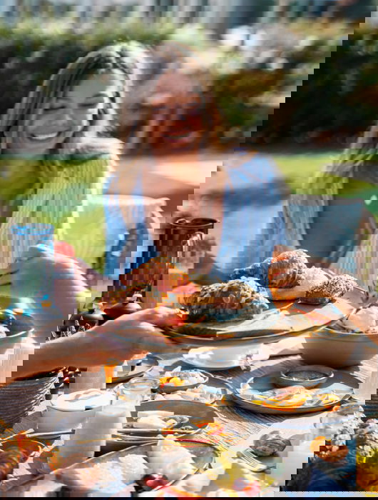 Sani Resort Woman Eating Breakfast