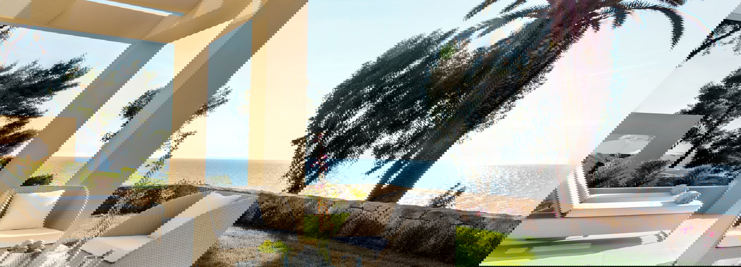 Two Bedroom Suite with Private Garden Sea View at Sani Club