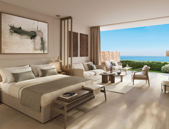 Junior suite at Sani Club with private garden