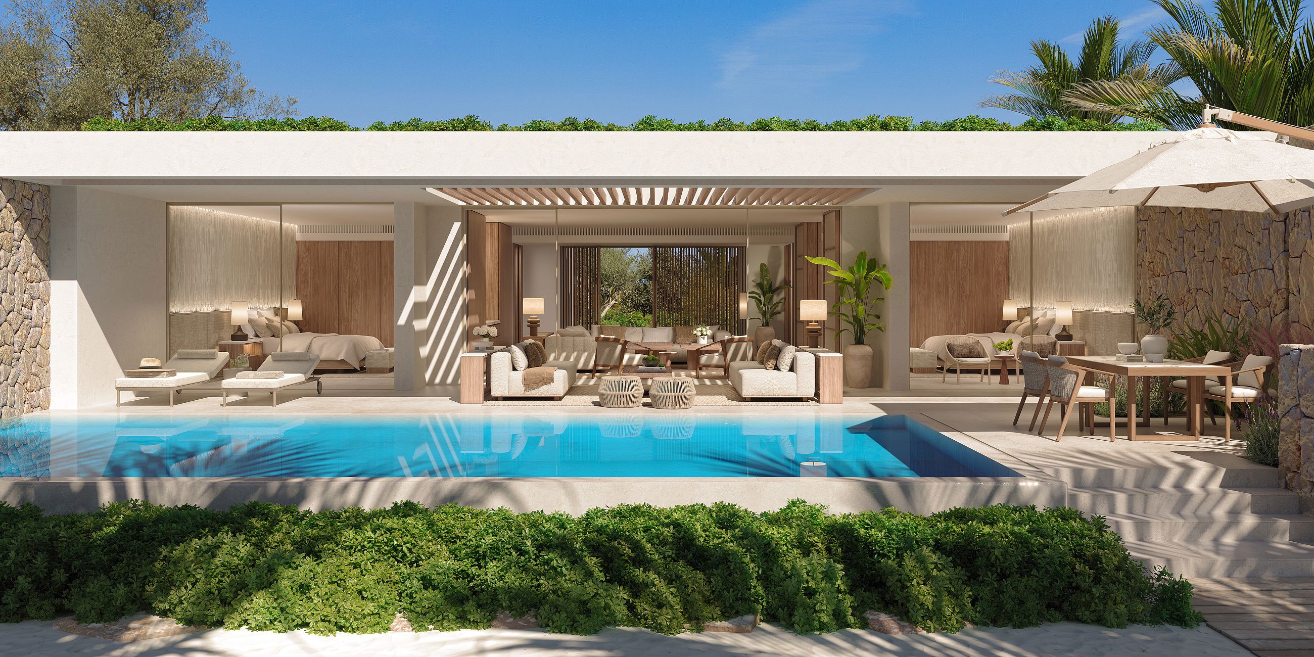 Sani Asterias Overlooking The Pool Towards The Inside