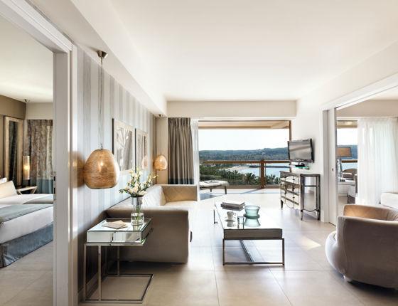 Family room with furnishings
