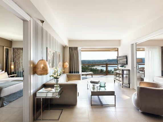 Family room with furnishings