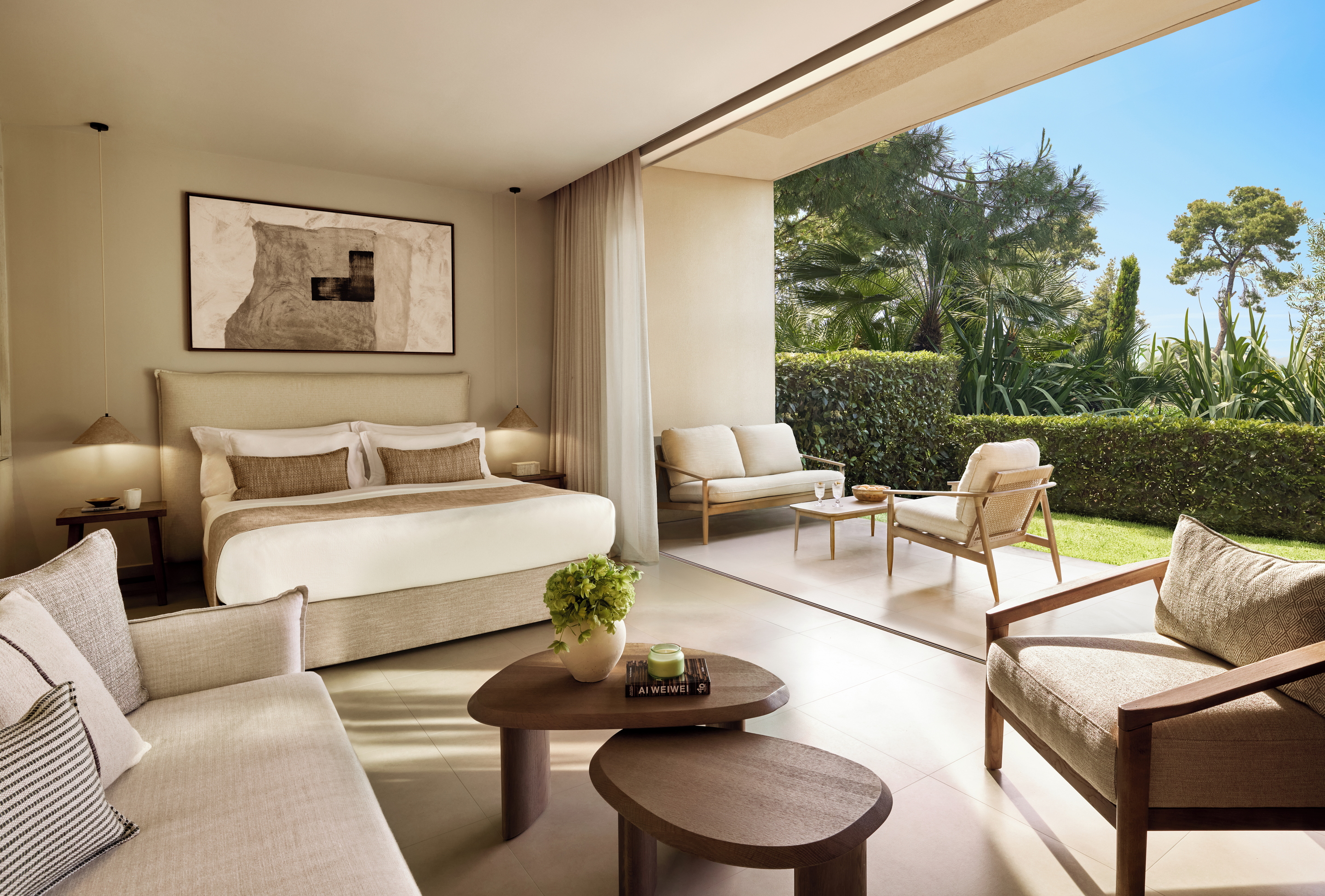 Double room at Sani Club with garden view