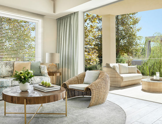 Reception area in one bedroom Suite Grand Balcony at Porto Sani