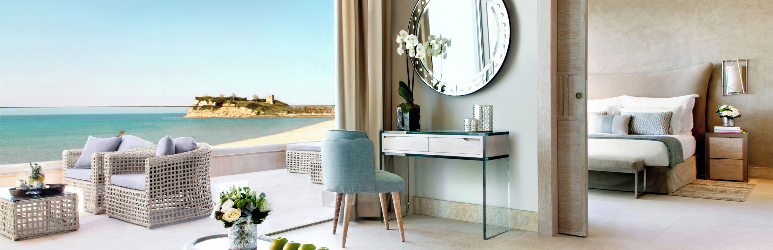 Deluxe one bedroom suite with view of grand balcony