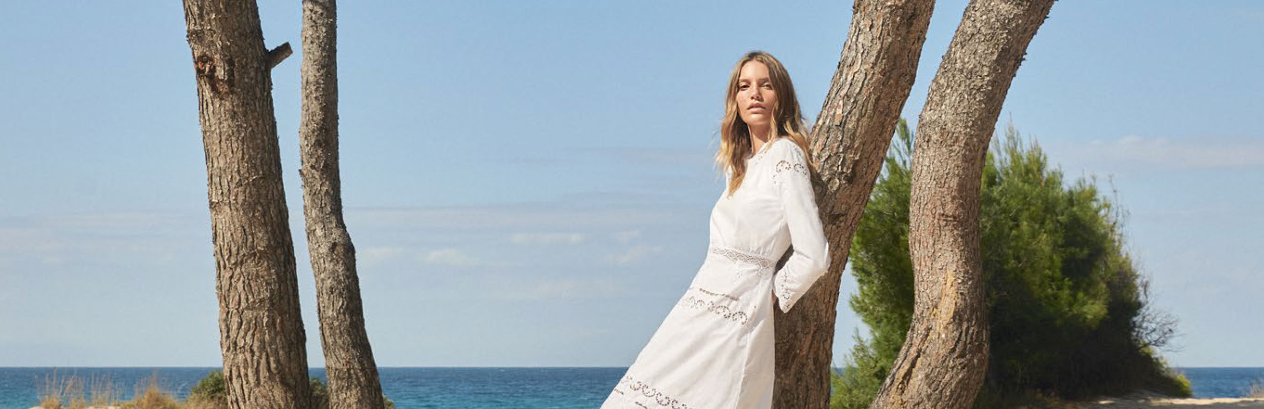 Woman in the sea at Sani Resort