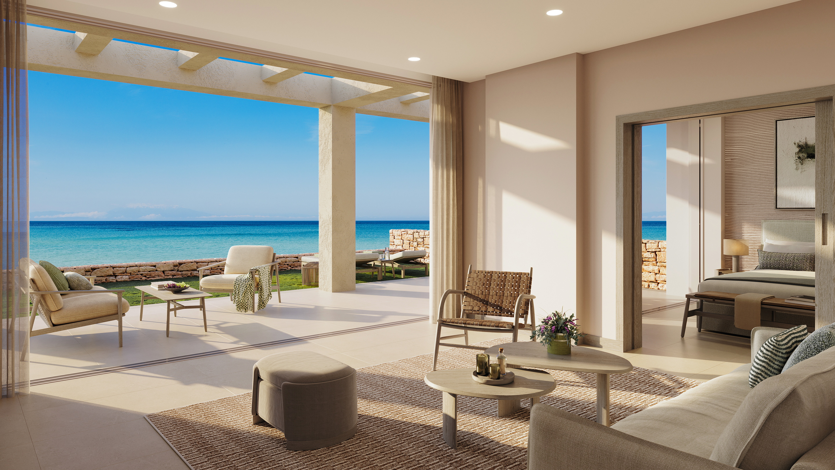 Two Bedroom Suite with Private Garden Sea View