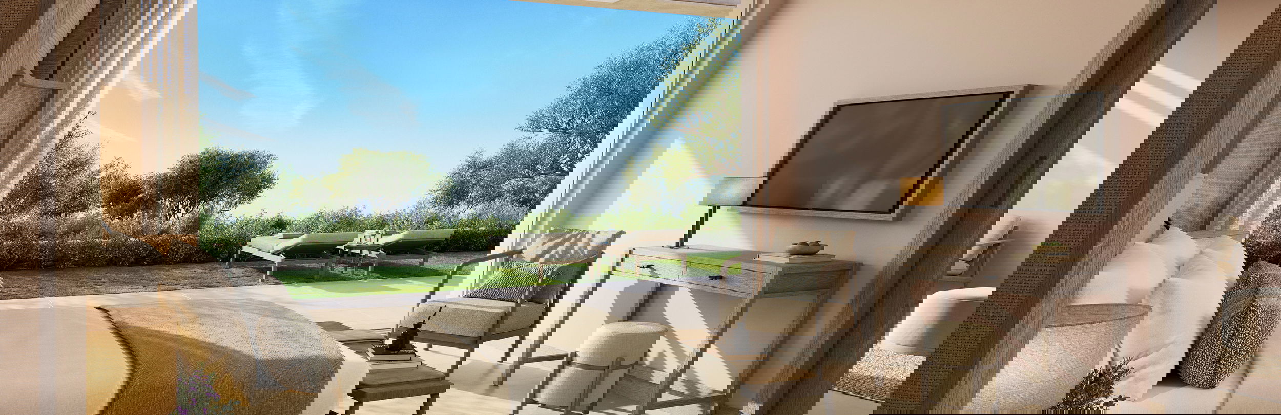 One bedroom bungalow with garden view