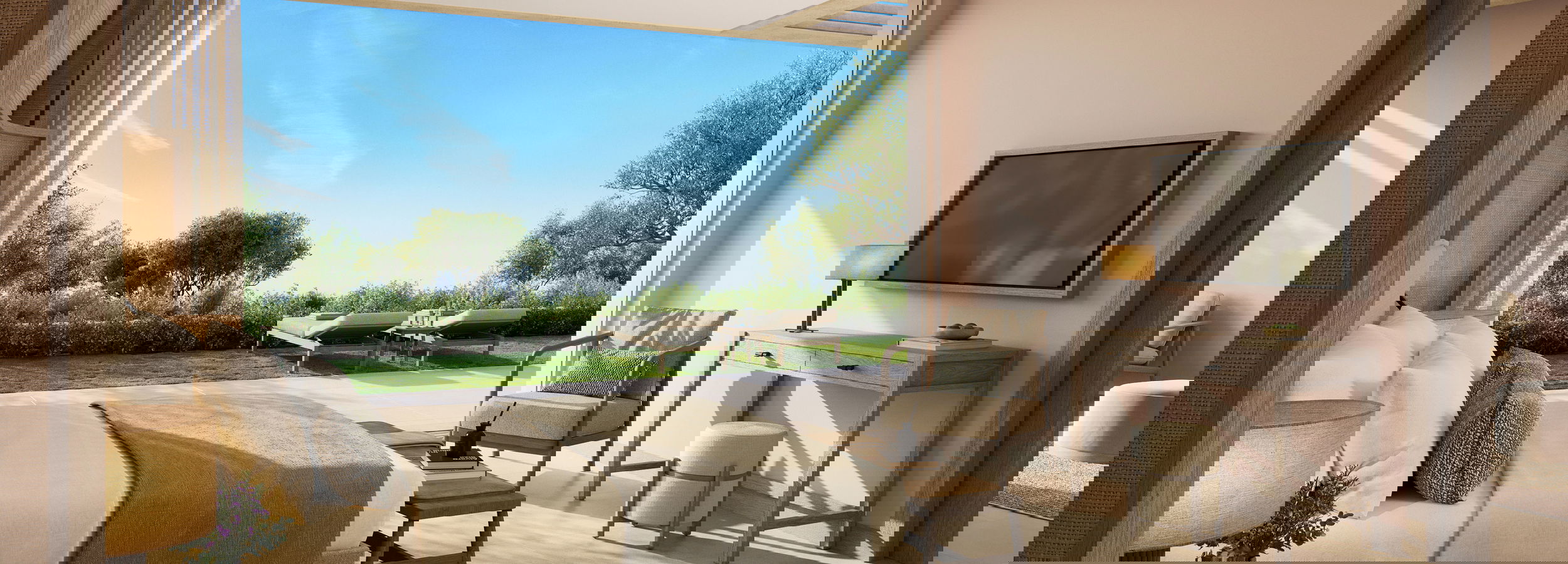 One bedroom bungalow with garden view
