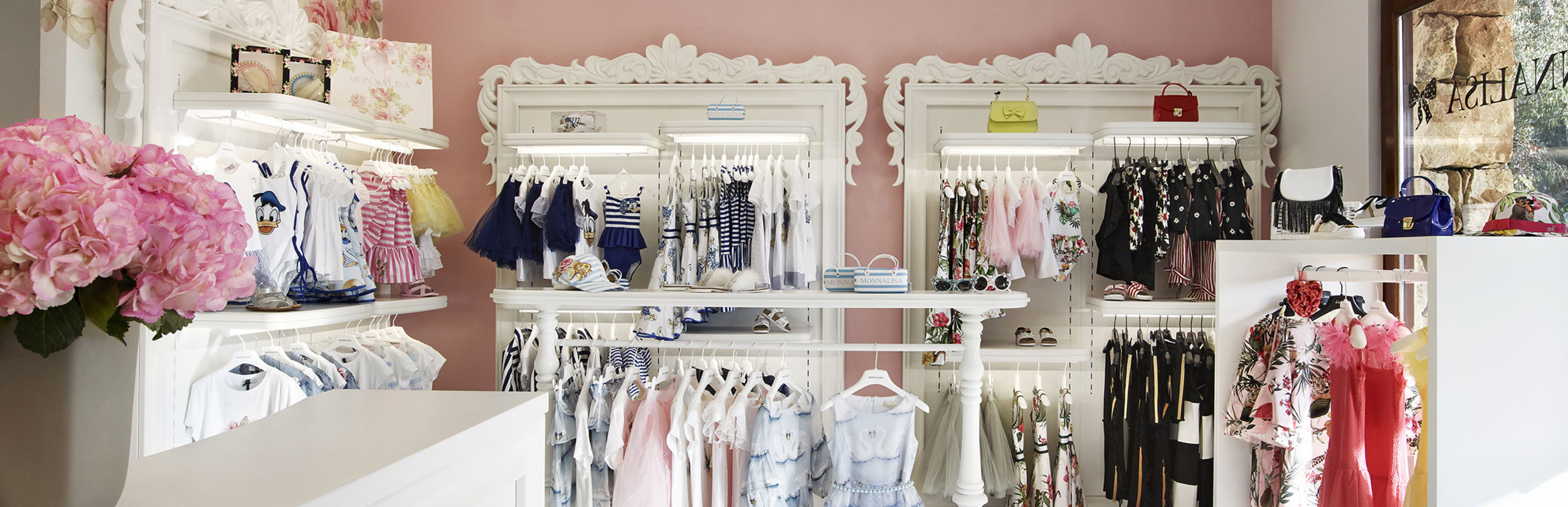 Clothing display at Monnalisa