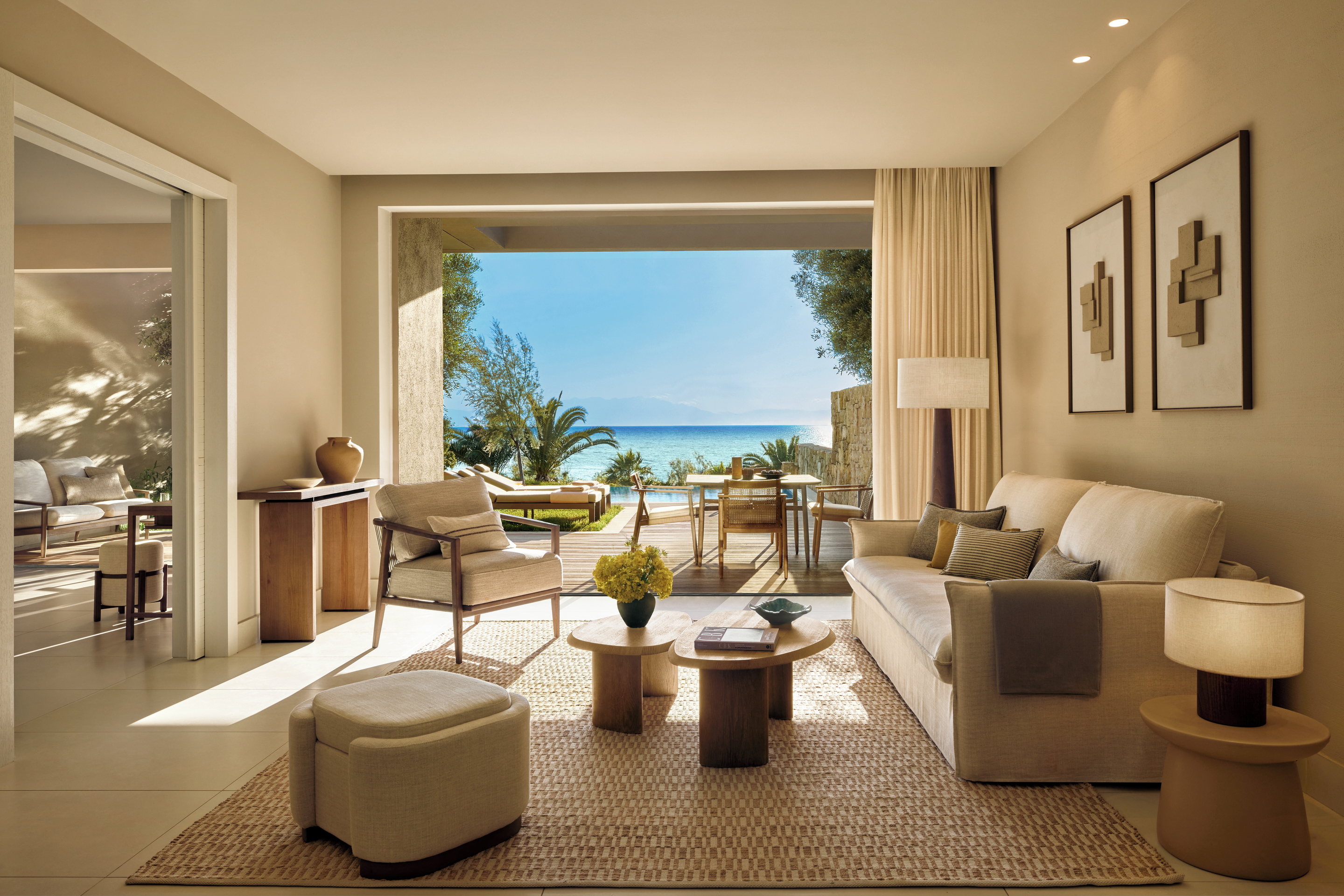 Pool view from one bedroom bungalow 