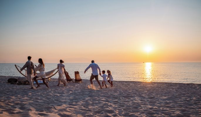 Family On Beach