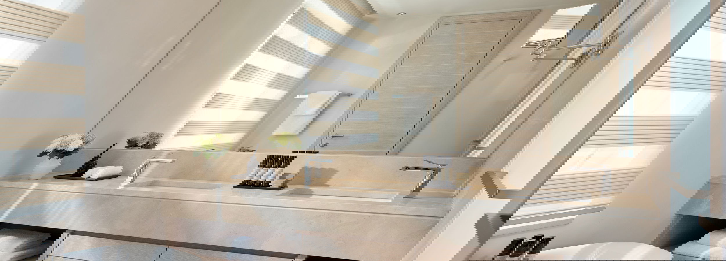 Large private bathroom with bathtub