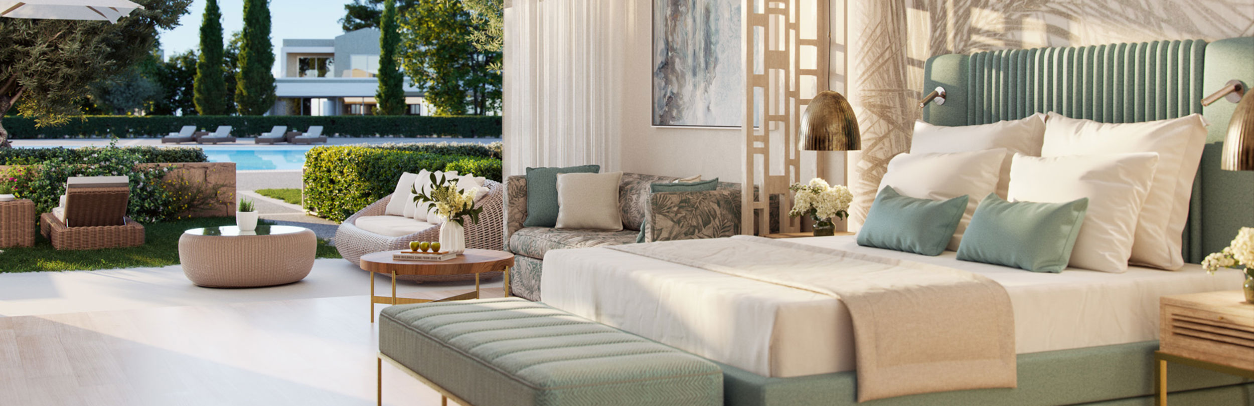 Junior Suite with view of private garden