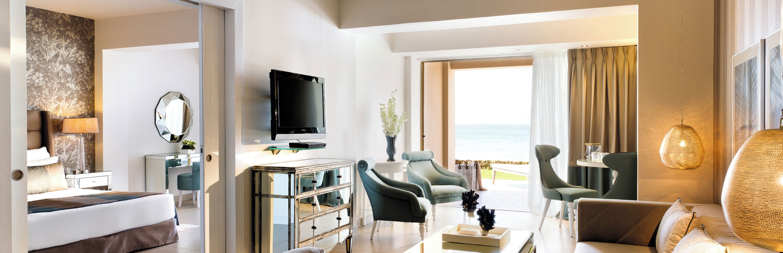 One bedroom family suite with beach view
