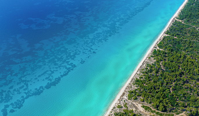 Aerial view of Sani Wetlands