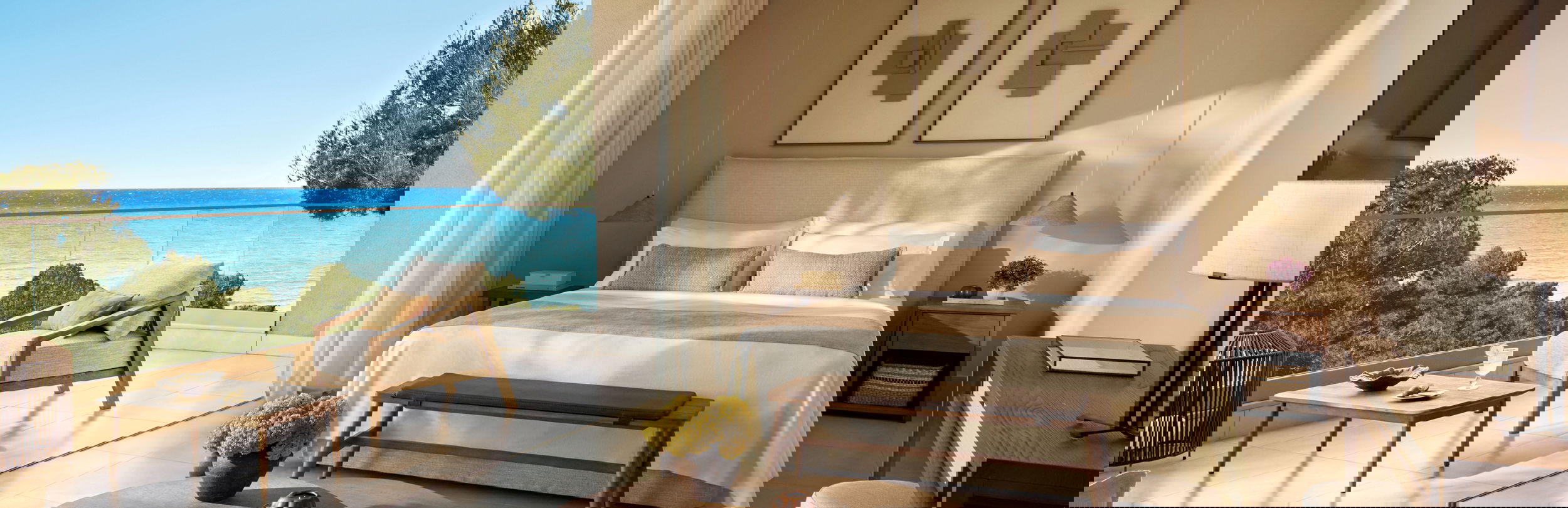 Junior suite at Sani Club with grand balcony