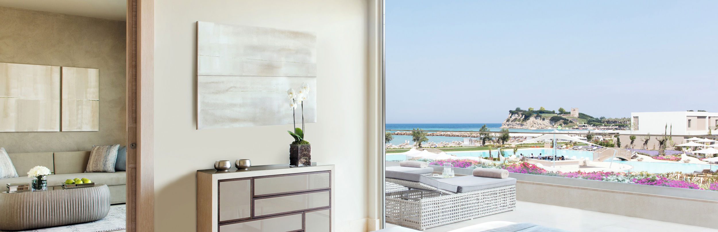 Deluxe one bedroom suite with grand balcony at Sani Dunes