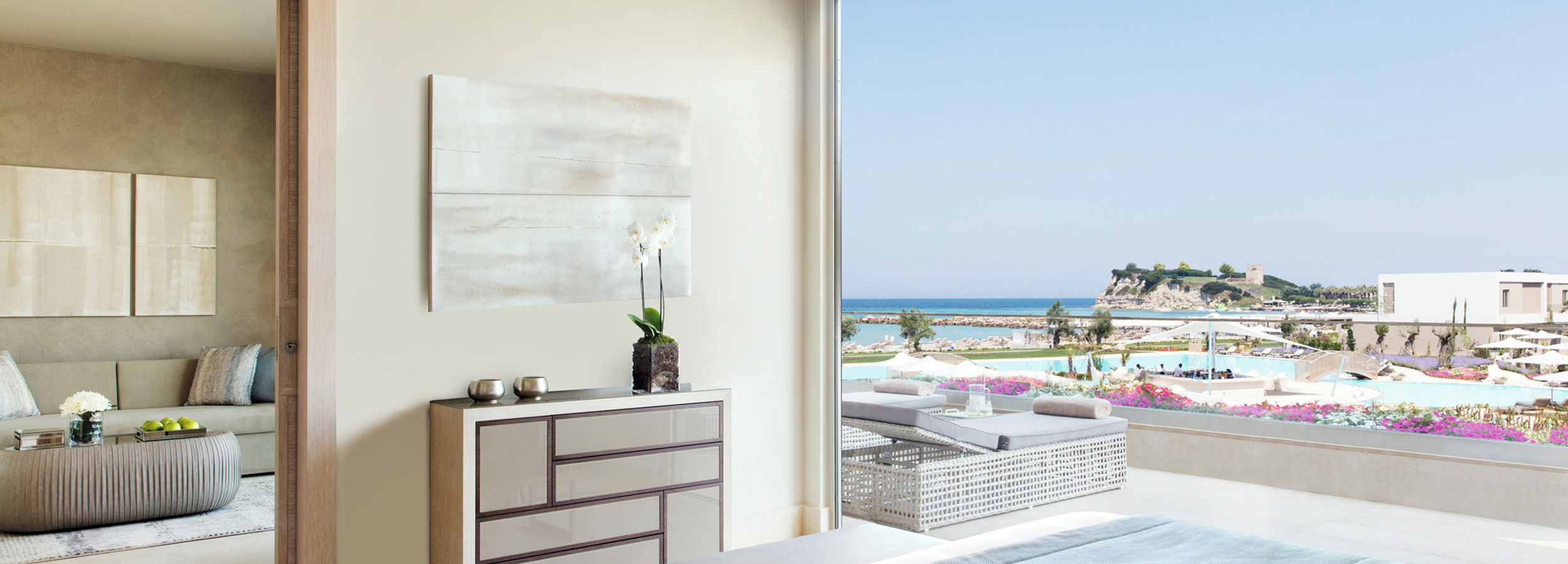 Deluxe one bedroom suite with grand balcony at Sani Dunes