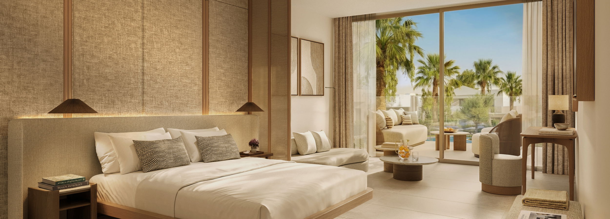 Porto Sani Render Junior Suite Grand Balcony Pool View 2880X1620
