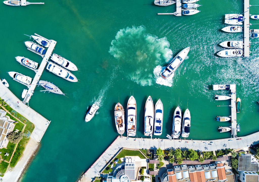 Aerial view of Sani Marina