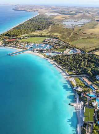 Aerial view of Sani wetlands
